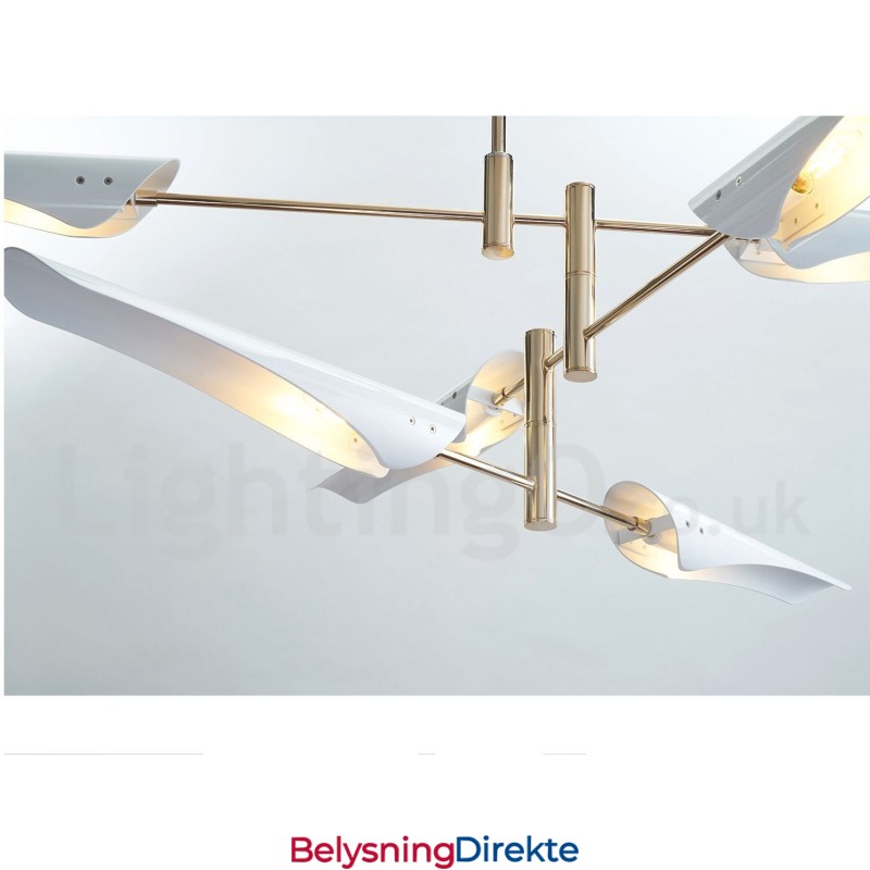 3-Etasjes Moderne Samtidslysekrone Med 6 Lys