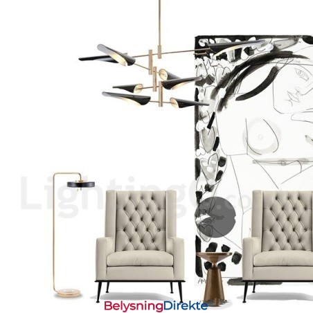 Moderne Samtids Lysekrone Med 4 Etasjer Og 8 Lys