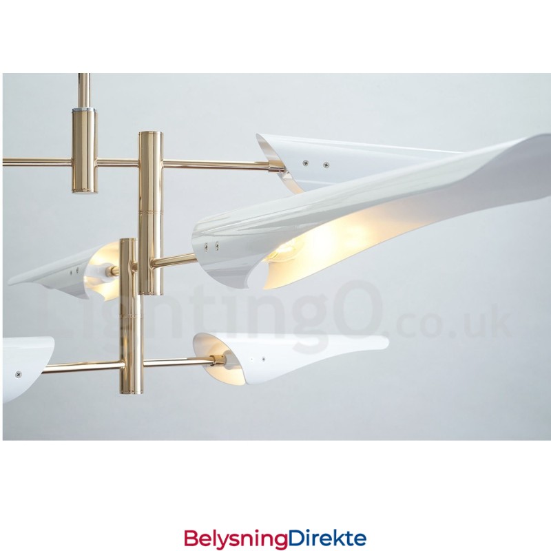 Moderne Samtids Lysekrone Med 4 Etasjer Og 8 Lys