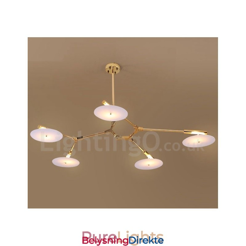 5-Lys Moderne Samtidslysekronelampe