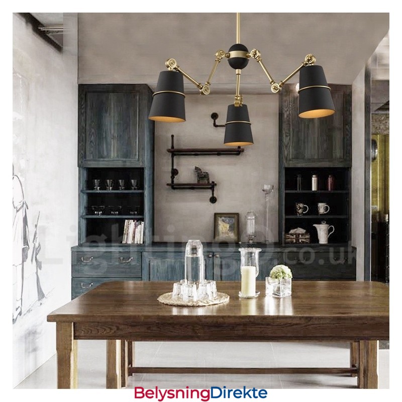 3-Lys Moderne Samtidslysekronelampe