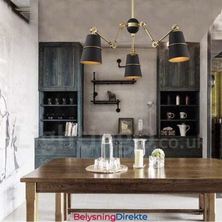 3-Lys Moderne Samtidslysekronelampe