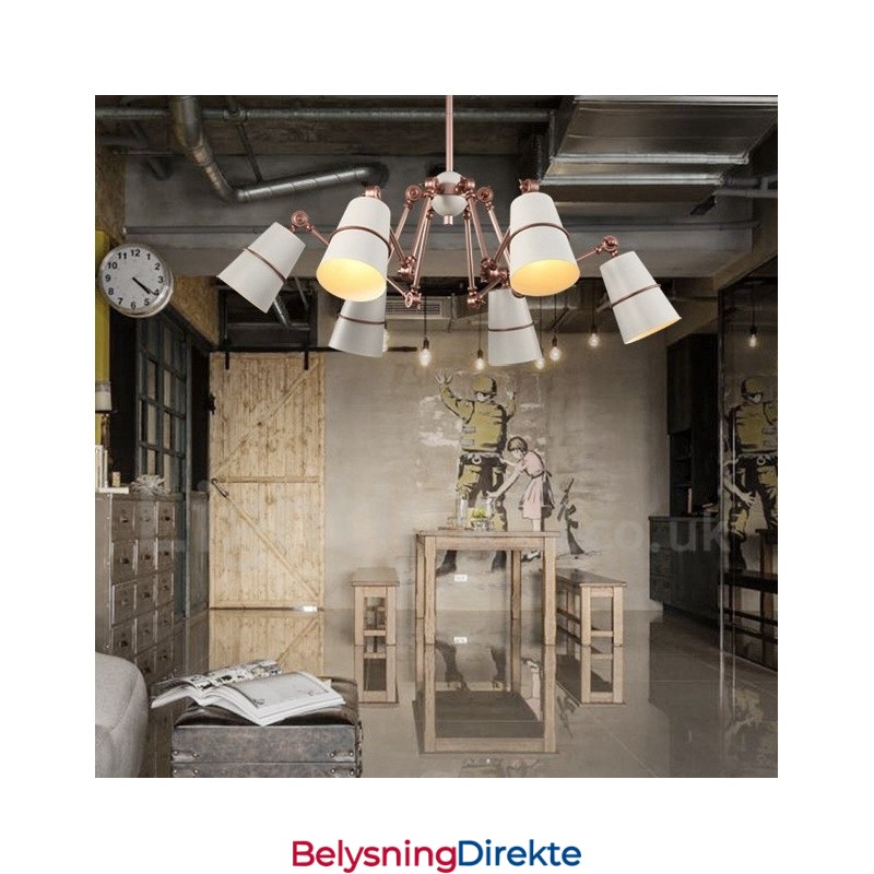 Lysekrone Med 6 Lys I Moderne, Samtidsstil