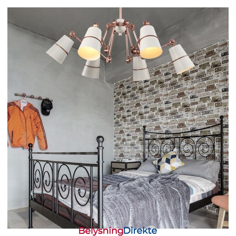 Lysekrone Med 6 Lys I Moderne, Samtidsstil