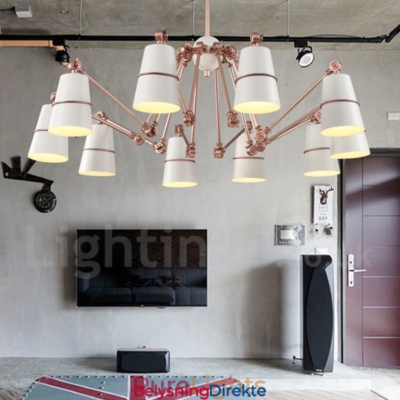 Lysekrone Med 10 Lys I Moderne, Samtidsstil