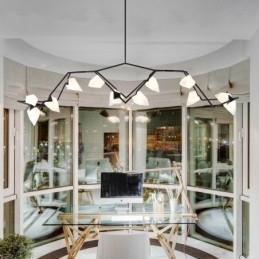 Moderne Samtidskunst Lysekrone Med 8 Lys