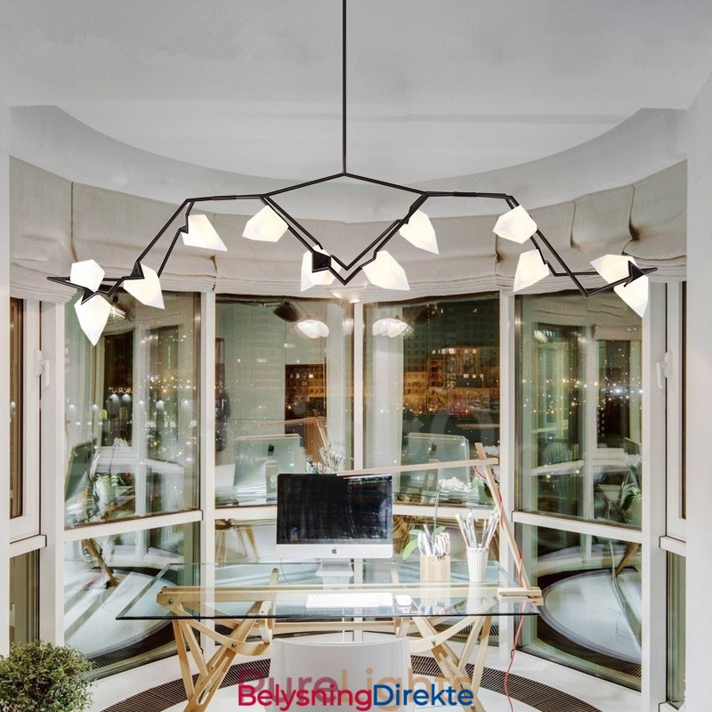 Moderne Samtidskunst Lysekrone Med 8 Lys