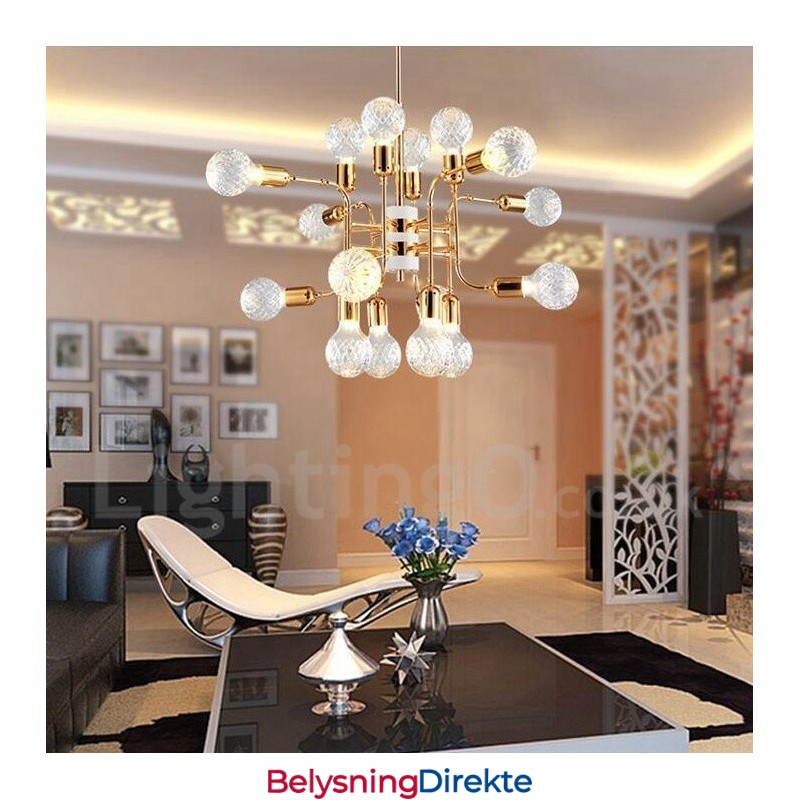 4-Etasjes Moderne Samtidskunstnerisk Lysekrone Med 16 Lys