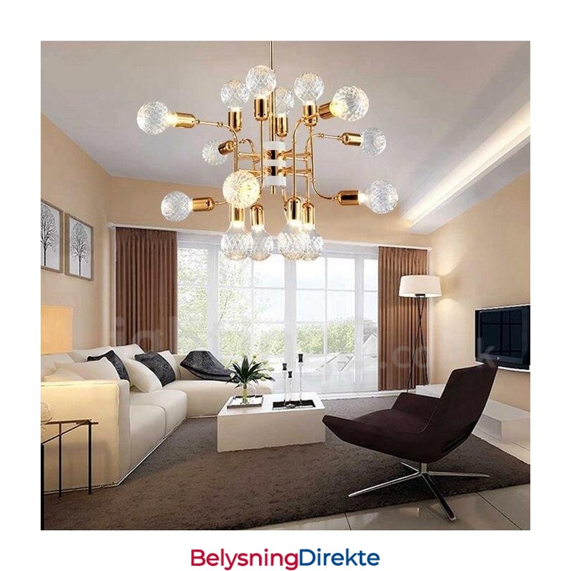 4-Etasjes Moderne Samtidskunstnerisk Lysekrone Med 16 Lys