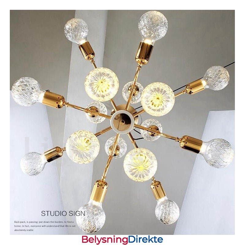 4-Etasjes Moderne Samtidskunstnerisk Lysekrone Med 16 Lys