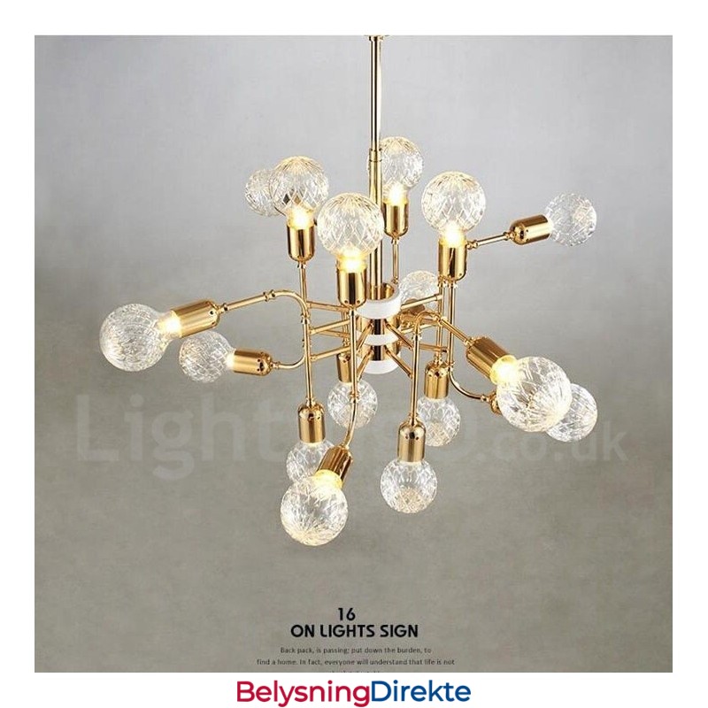 4-Etasjes Moderne Samtidskunstnerisk Lysekrone Med 16 Lys