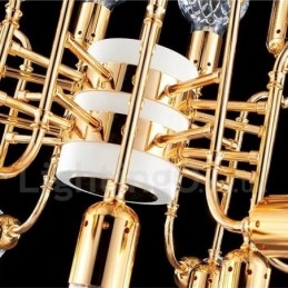 4-Etasjes Moderne Samtidskunstnerisk Lysekrone Med 16 Lys