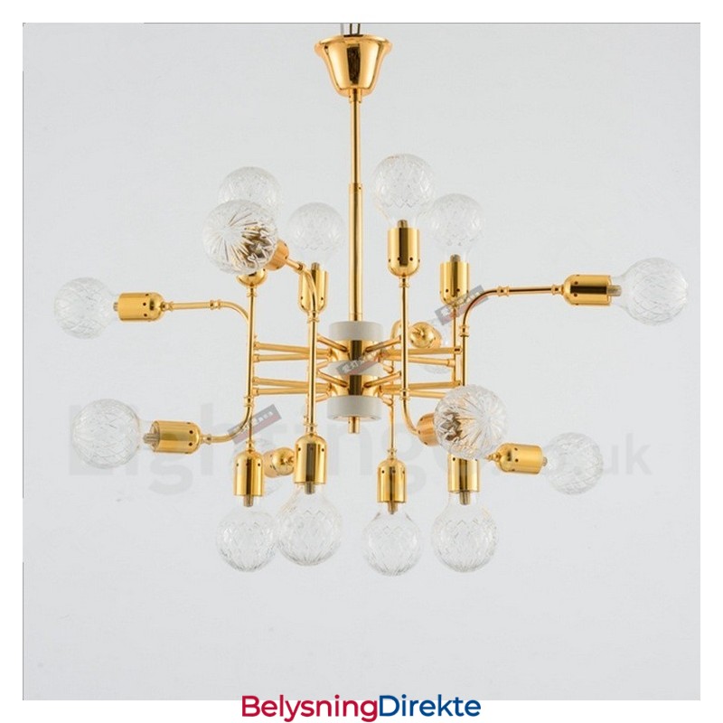 4-Etasjes Moderne Samtidskunstnerisk Lysekrone Med 16 Lys