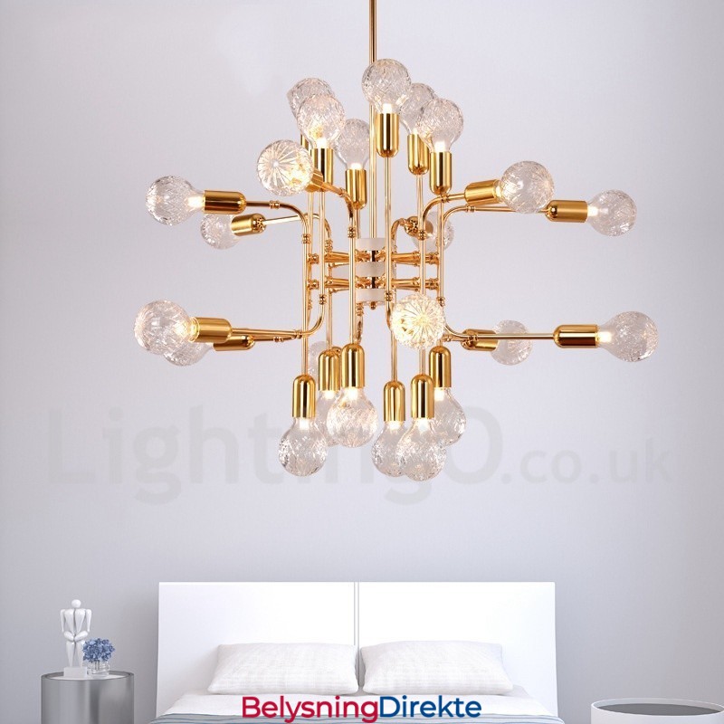 4-Etasjes Moderne Samtidskunstnerisk Lysekrone Med 16 Lys