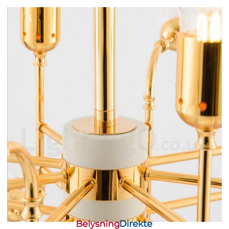 4-Etasjes Moderne Samtidskunstnerisk Lysekrone Med 16 Lys