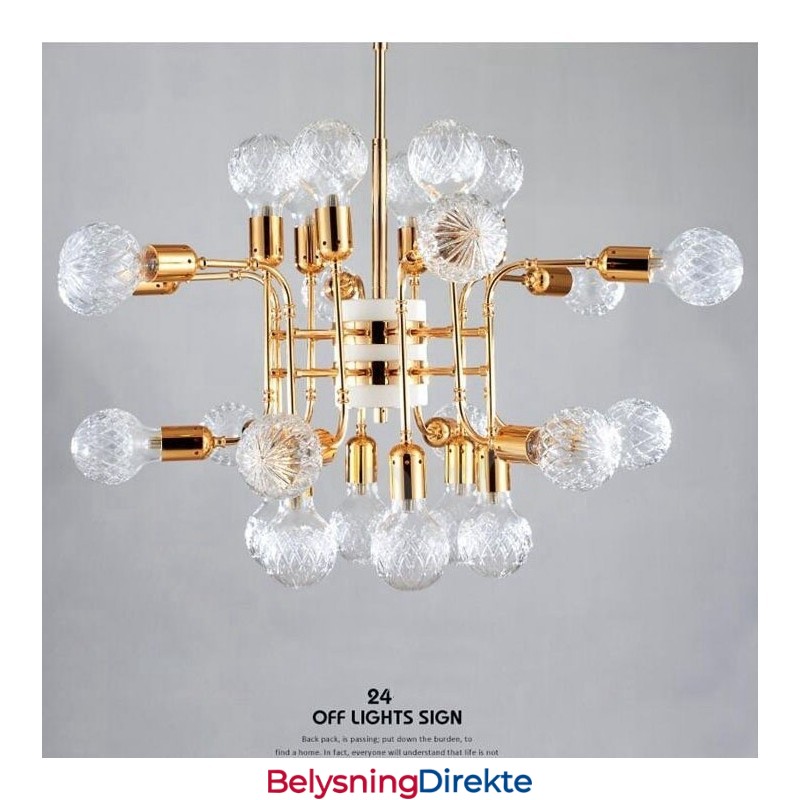 4-Etasjes Moderne Samtidskunstnerisk Lysekrone Med 24 Lys
