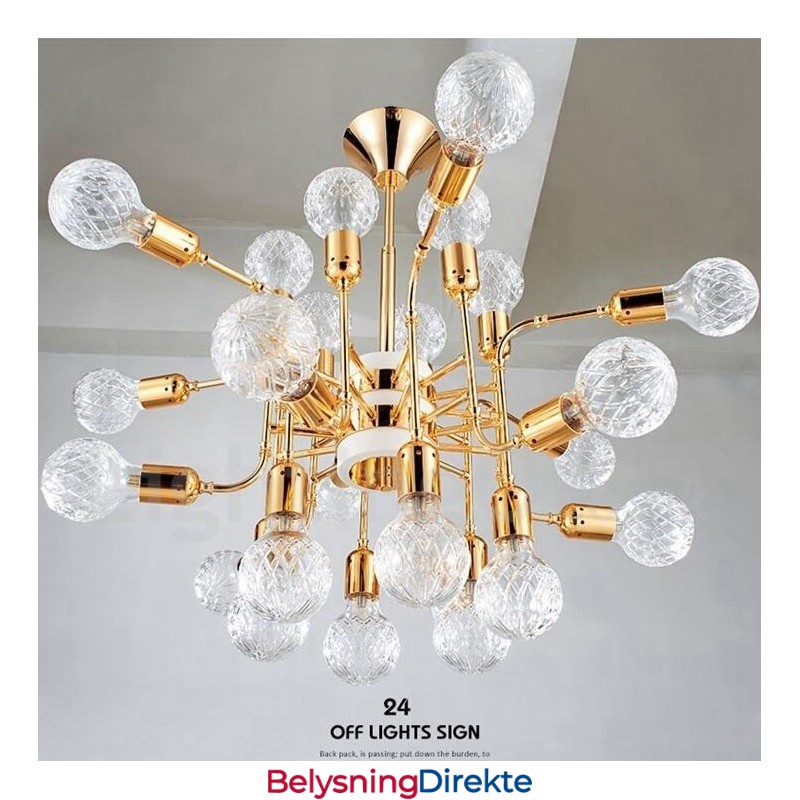 4-Etasjes Moderne Samtidskunstnerisk Lysekrone Med 24 Lys