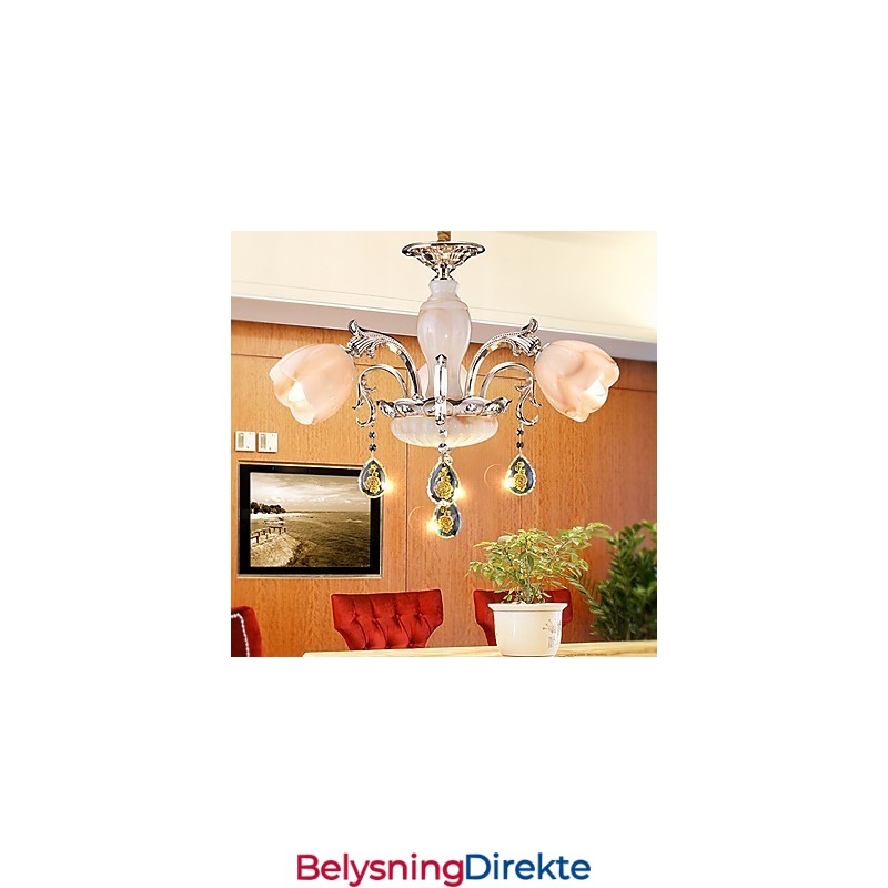 Moderne Samtids Annet Metall Lysekrone