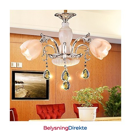 Moderne Samtids Annet Metall Lysekrone