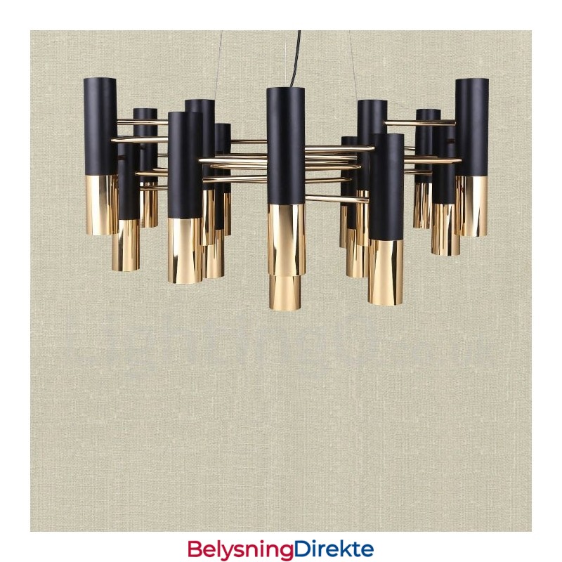 Moderne Samtidskunstnerisk Lysekrone Med 19 Lys