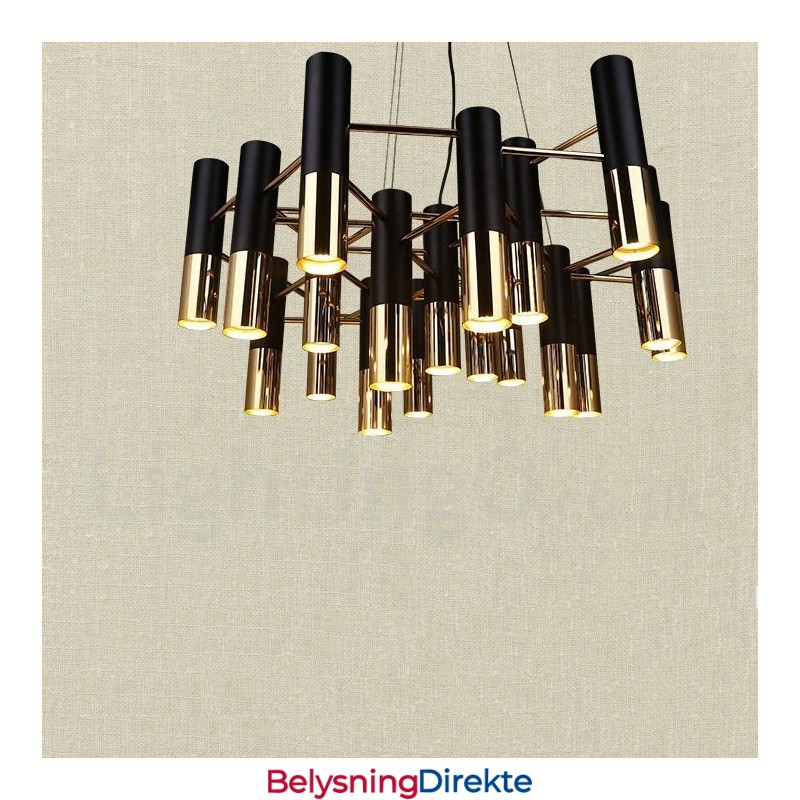 Moderne Samtidskunstnerisk Lysekrone Med 19 Lys