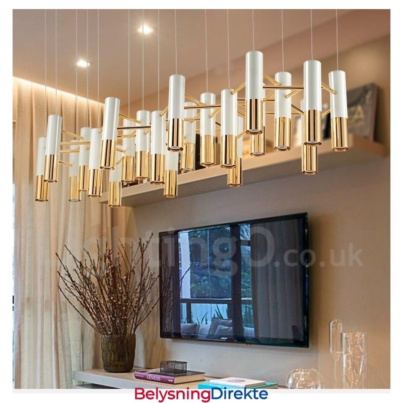 Moderne Samtidskunstnerisk Lysekrone Med 22 Lys