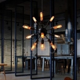 Retro Vintage Sputnik-Lysekrone Med 12 Lys