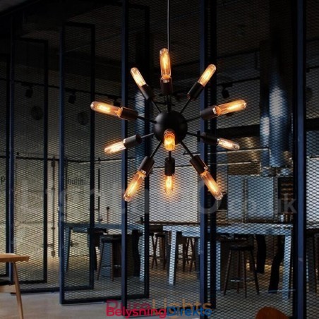 Retro Vintage Sputnik-Lysekrone Med 12 Lys