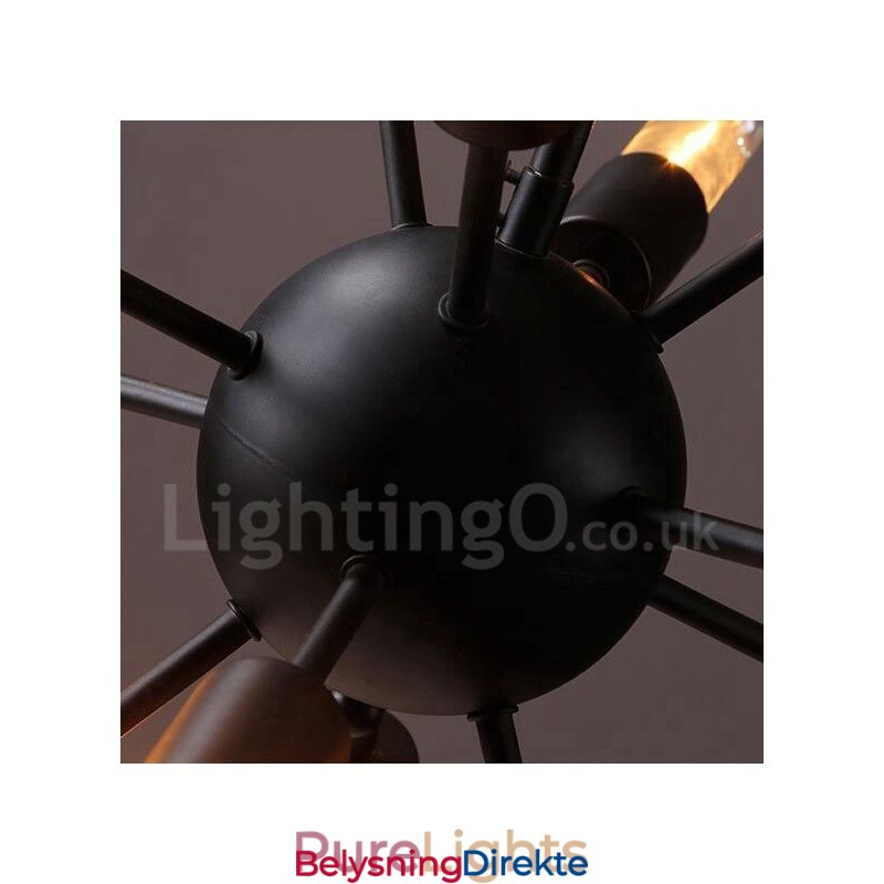 Retro Vintage Sputnik-Lysekrone Med 12 Lys