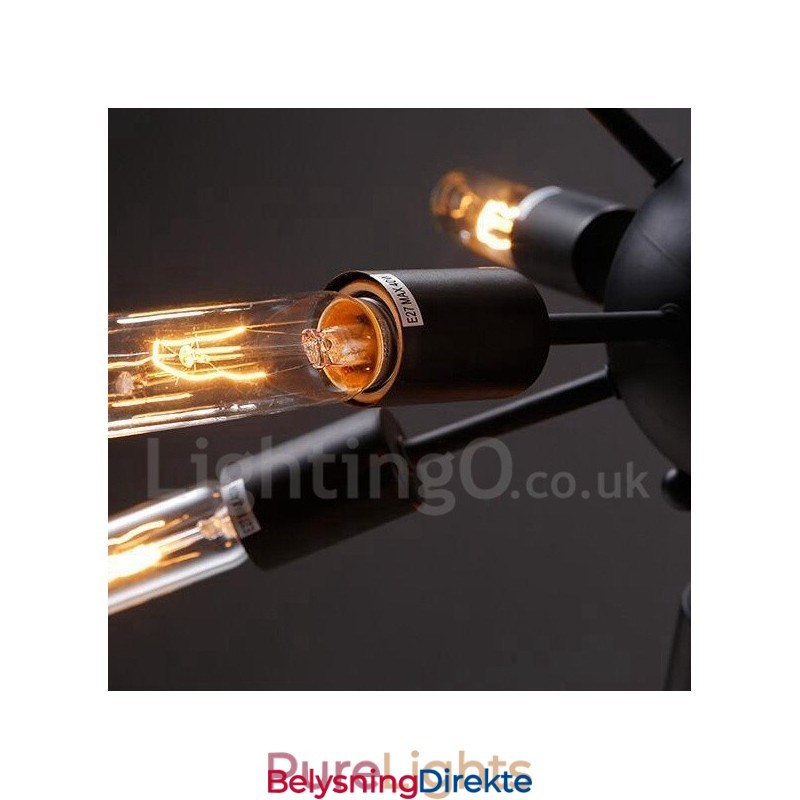 Retro Vintage Sputnik-Lysekrone Med 12 Lys