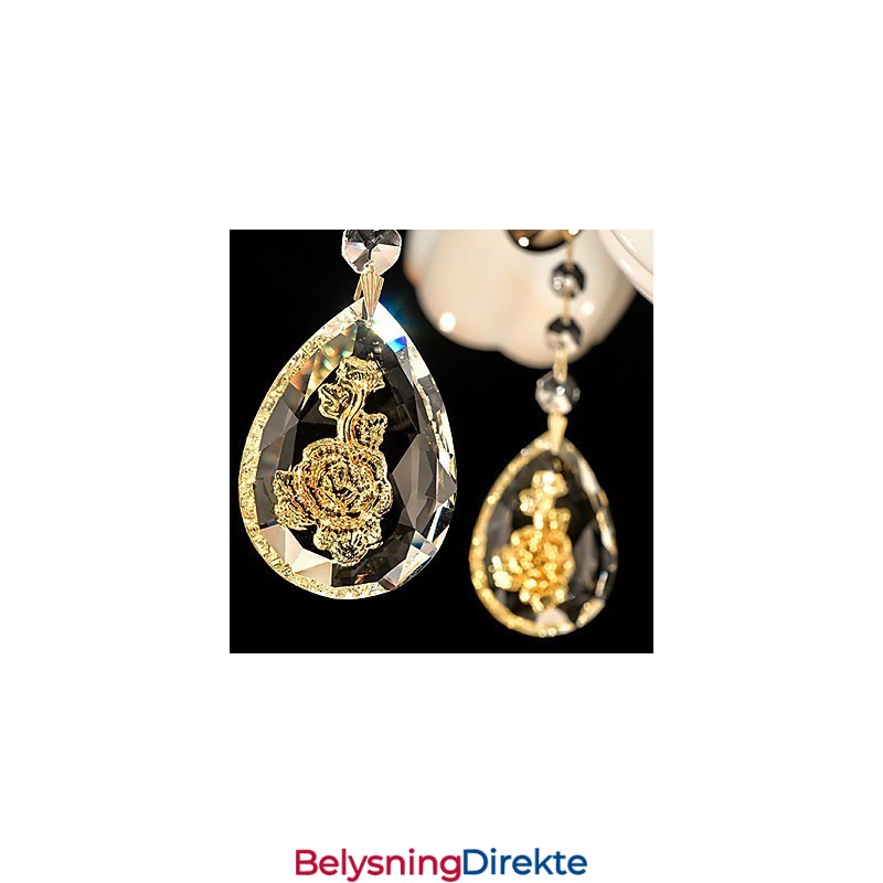 Moderne Samtids Annet Metall Lysekrone