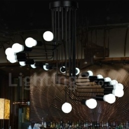 Svart Moderne Lysekronelampe