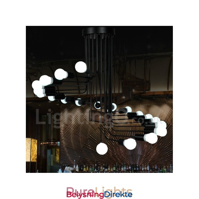 Svart Moderne Lysekronelampe