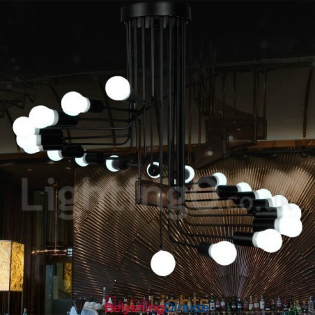 Svart Moderne Lysekronelampe