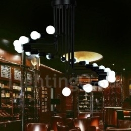 Svart Moderne Lysekronelampe