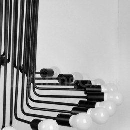 Svart 26 Lys Retro Vintage Moderne Samtidslysekronelampe