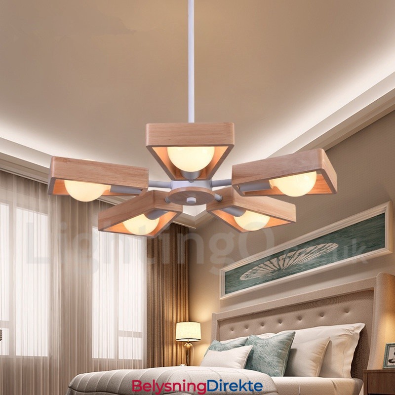 Tre, Ett Nivå, 5 Lys, Lysekrone, Moderne, Samtidsstil