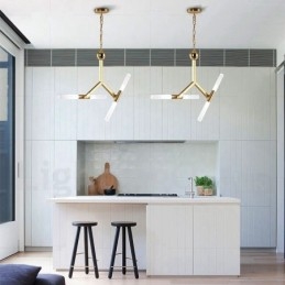 Moderne, Samtidskunstnerisk Lysekrone Med To Etasjer Og Fire Lys