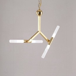 Moderne, Samtidskunstnerisk Lysekrone Med To Etasjer Og Fire Lys