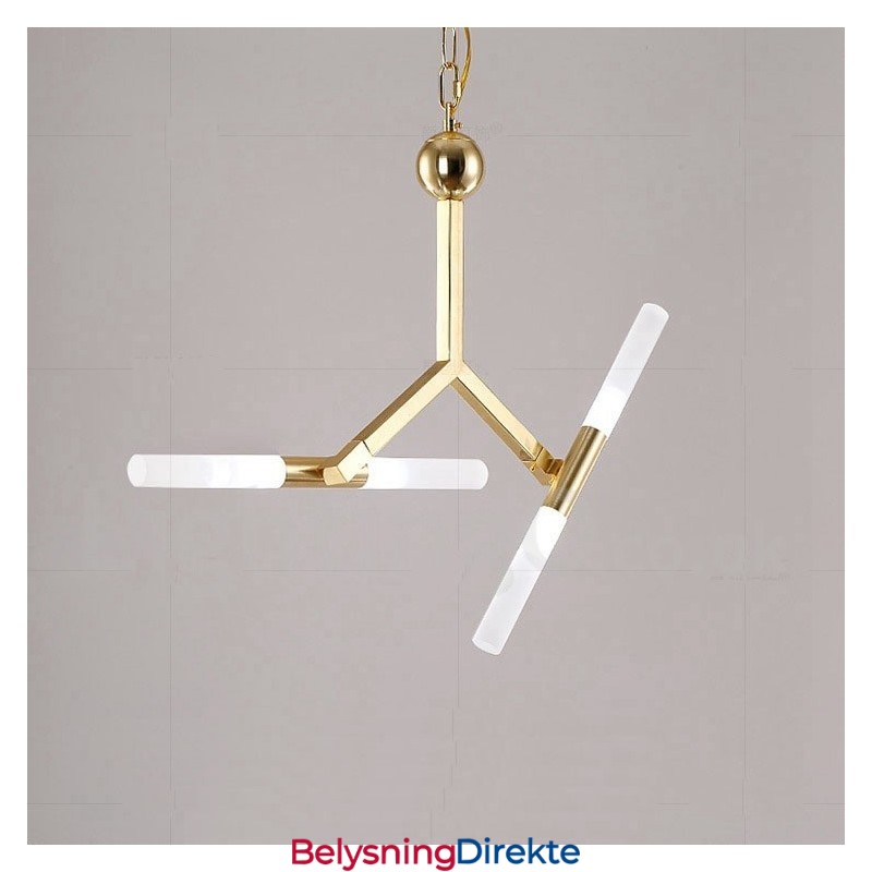 Moderne, Samtidskunstnerisk Lysekrone Med To Etasjer Og Fire Lys