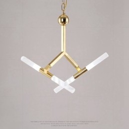 Moderne, Samtidskunstnerisk Lysekrone Med To Etasjer Og Fire Lys