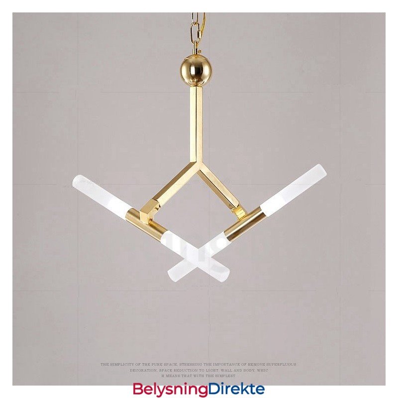 Moderne, Samtidskunstnerisk Lysekrone Med To Etasjer Og Fire Lys