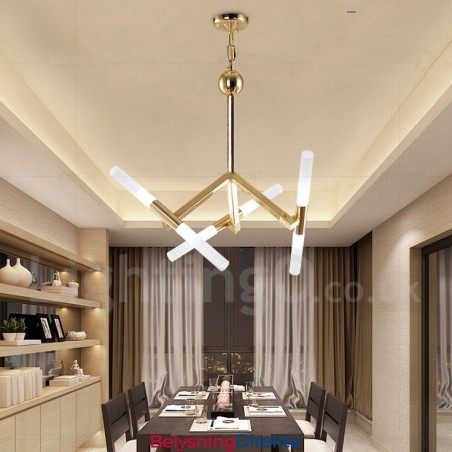 Moderne Og Samtidskunstnerisk Lysekrone Med 2 Etasjer Og 6 Lys