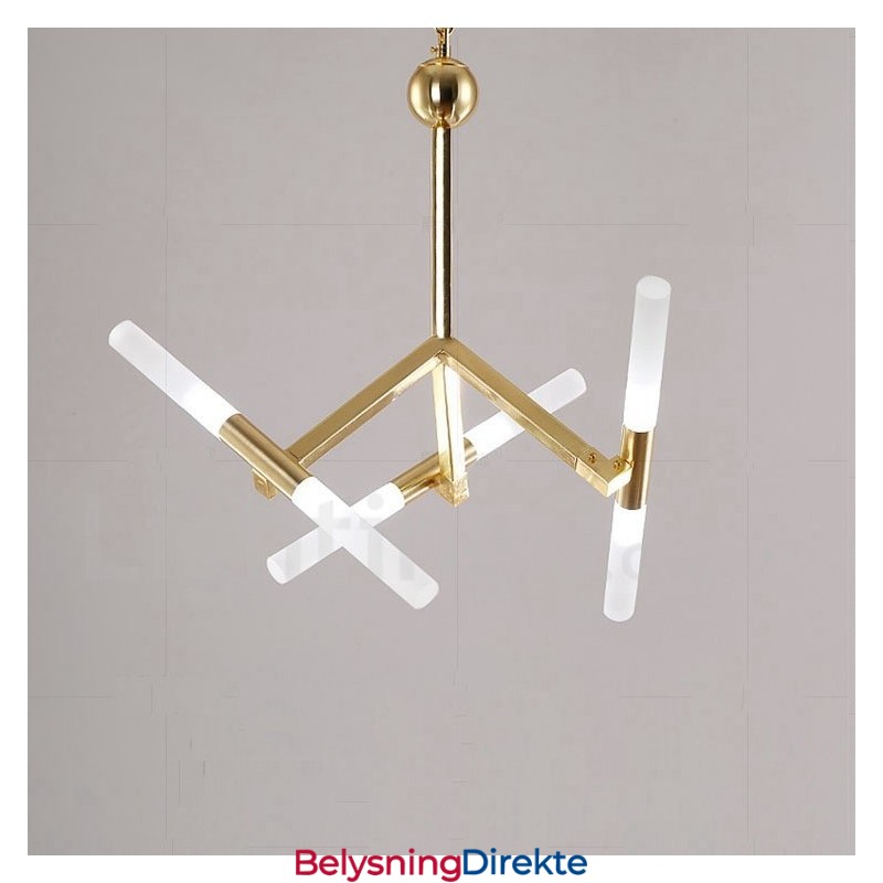 Moderne Og Samtidskunstnerisk Lysekrone Med 2 Etasjer Og 6 Lys