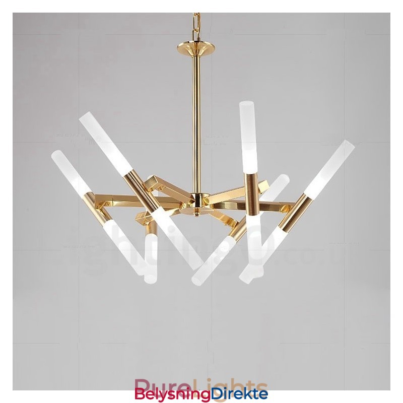 Moderne Og Samtidskunstnerisk Lysekrone Med 2 Etasjer Og 12 Lys