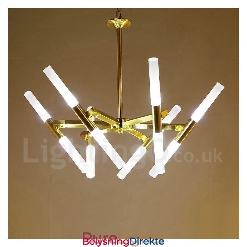 Moderne Og Samtidskunstnerisk Lysekrone Med 2 Etasjer Og 12 Lys