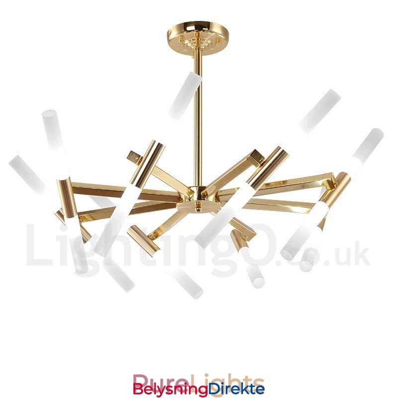 Moderne Og Samtidskunstnerisk Lysekrone I To Etasjer Med 16 Lys