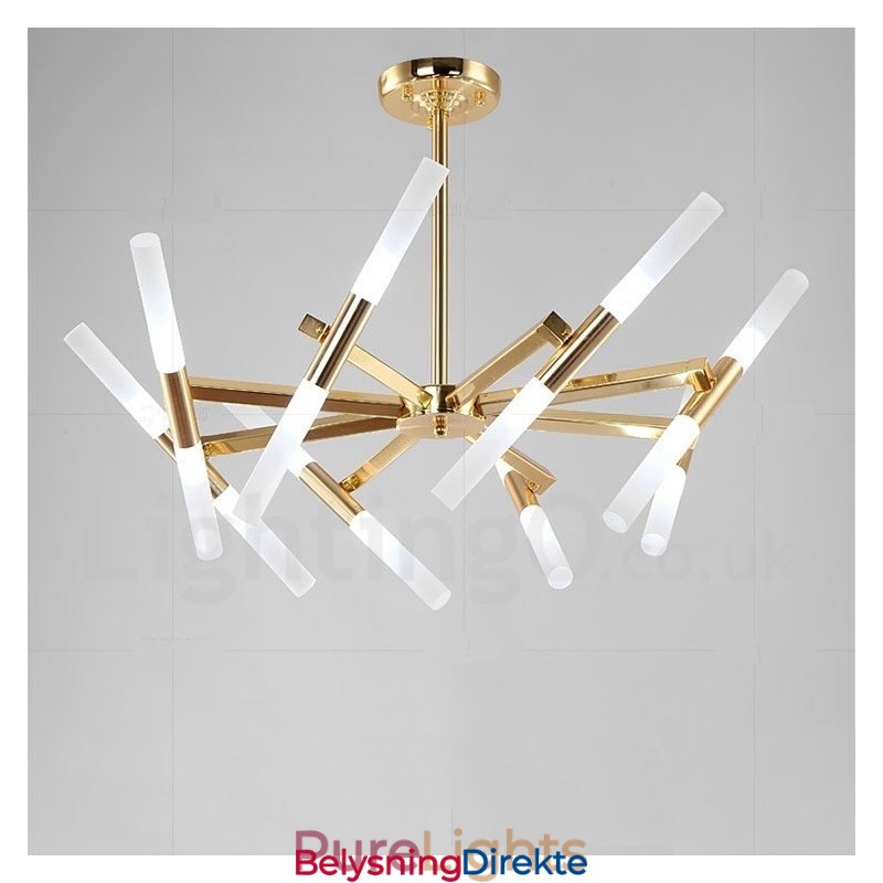 Moderne Og Samtidskunstnerisk Lysekrone I To Etasjer Med 16 Lys