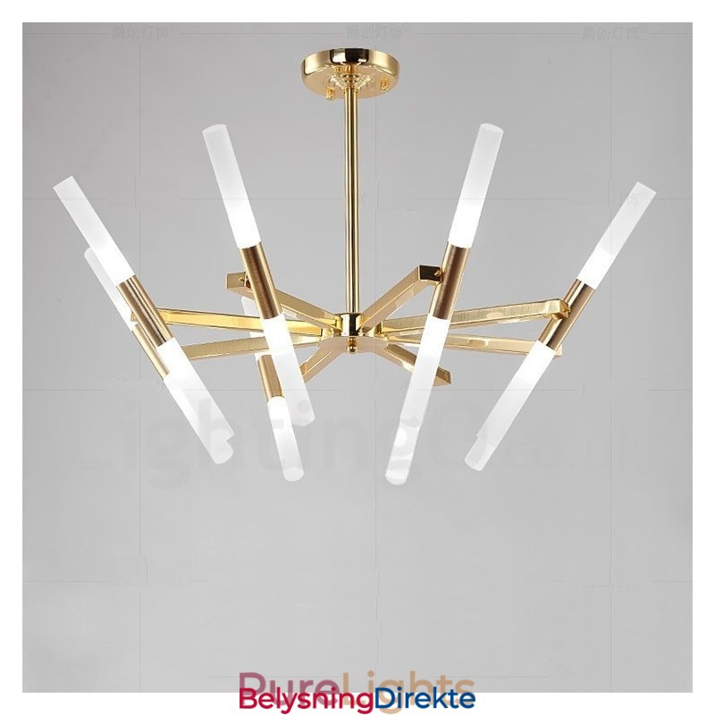 Moderne Og Samtidskunstnerisk Lysekrone I To Etasjer Med 16 Lys