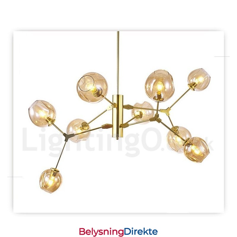 Lysekrone Med Glassskjerm Moderne Samtidsstil